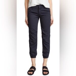 MOTHER The No Zip Misfit Faded Black Wash Girl, Boy Etc. Linen Blend Pants 25